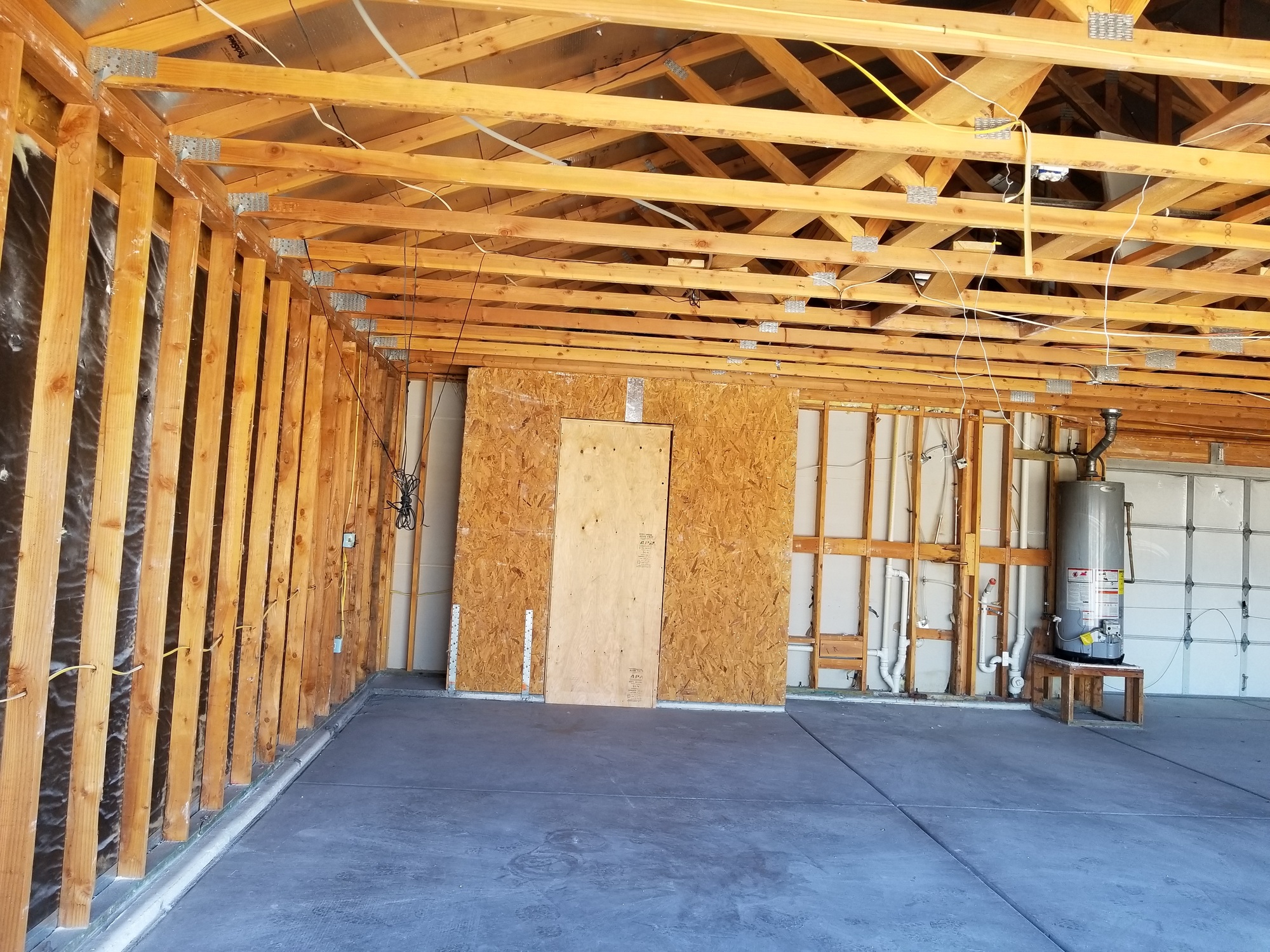 Construction! Repairing the Interior of a Garage after Fire Damage!